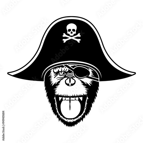 Pirate Chimpanzee Laughing