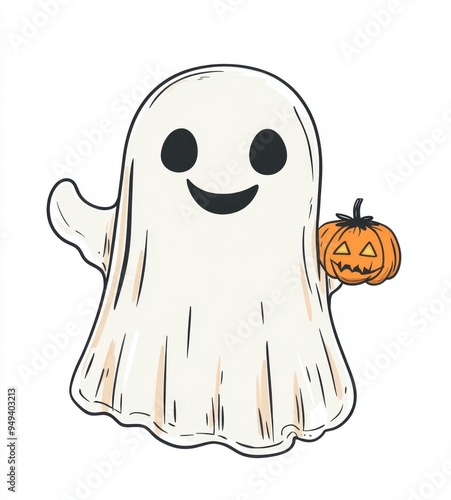 Halloween characters white background