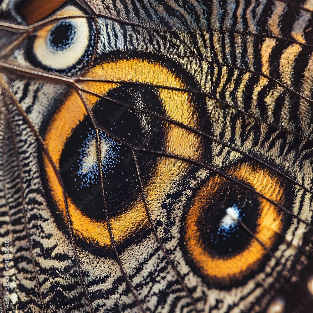 Naklejka premium close up of butterfly wing