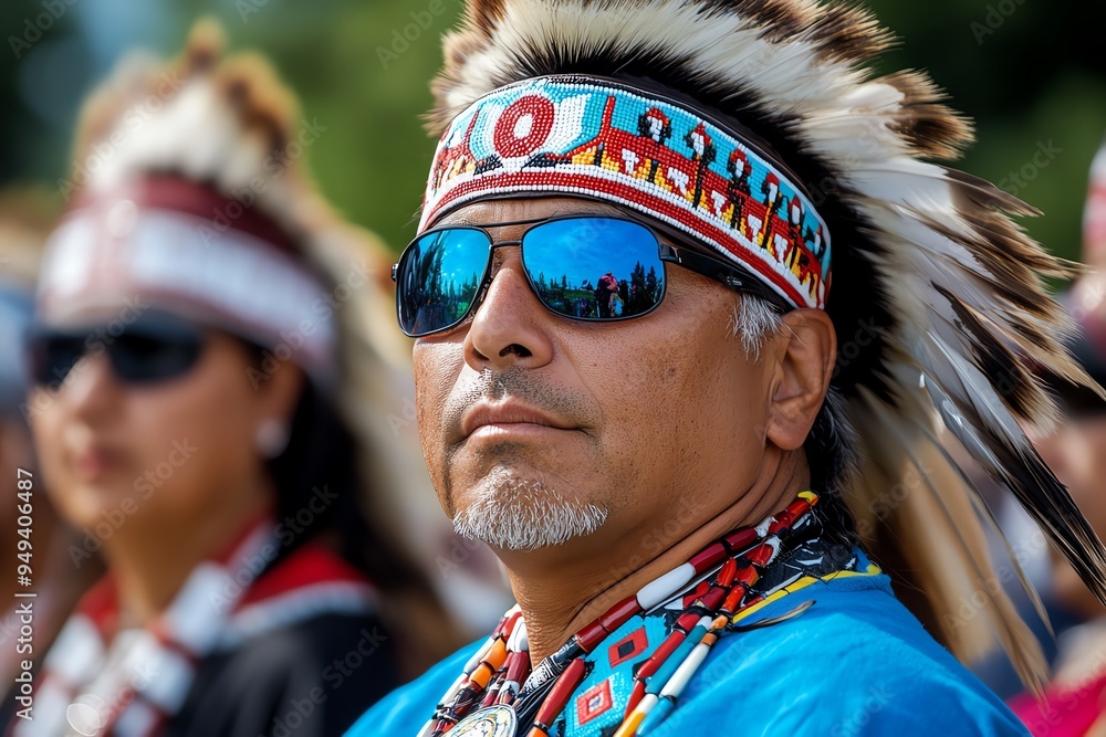Native American Day with a focus on peace and reconciliation, illustrated in a scene where different communities come together in a spirit of understanding and respect, working towards healing Native American Day with a focus on peace and reconciliation, illustrated in a scene where different communities come together in a spirit of understanding and respect, working towards healing