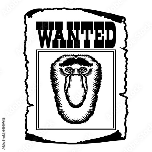 Proboscis Monkey Wanted Poster