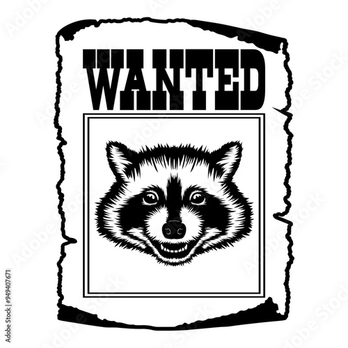 Raccoon Wanted Poster
