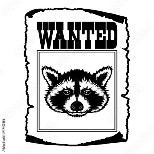 Raccoon Wanted Poster