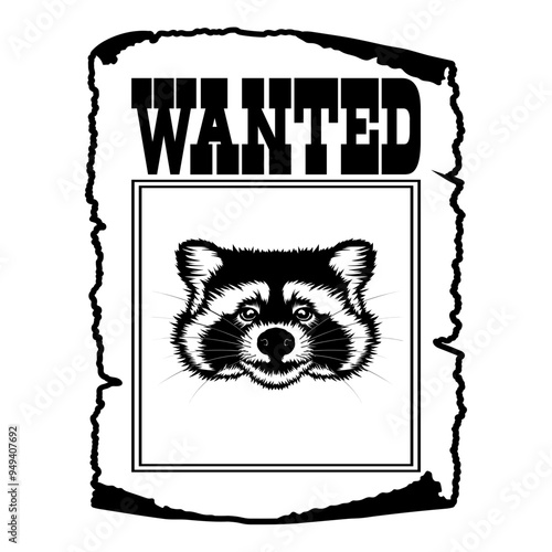 Raccoon Wanted Poster