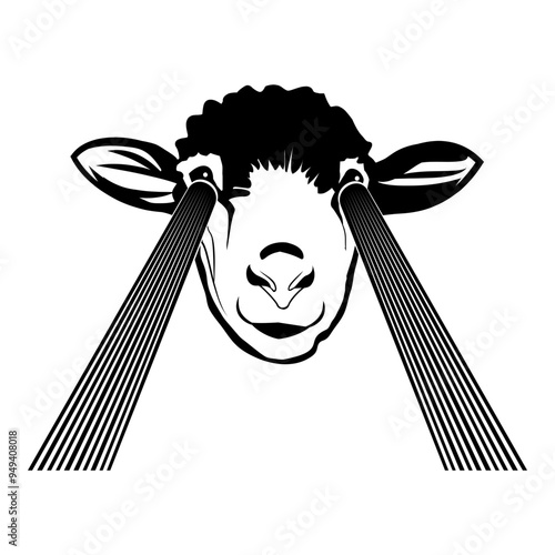 Принти на полотні Sheep Lazer Beam Eyes