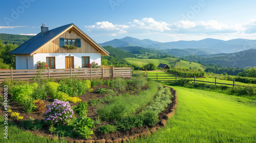Wallpaper Mural Country home with a rustic wooden Torontodigital.ca