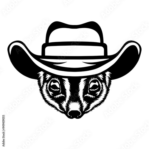 Sugar Glider In Cowboy Hat