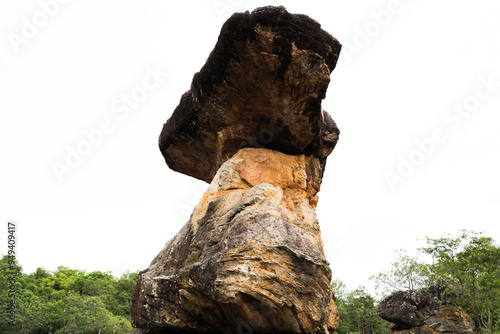 Phu Phrabat Historical Park It represents human civilization. and changes in topographic conditions which has a sandstone structure that has been eroded to form small and large rocks of various shapes photo