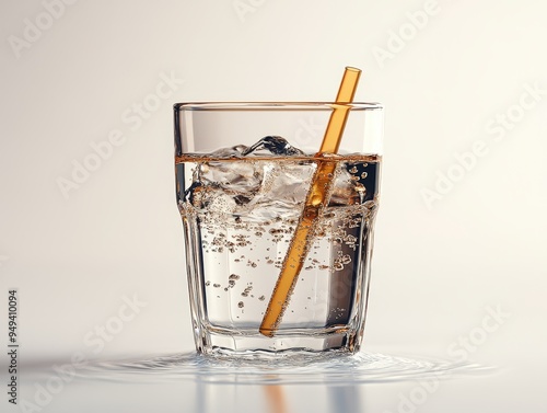 A floating glass of water with a straw inside agai  736 glass, drink, ice, alcohol, water, beverage, cocktail, isolated, cold, white, liquid, object, juice, whiskey, fresh, red, tea, green, cola, liqu photo