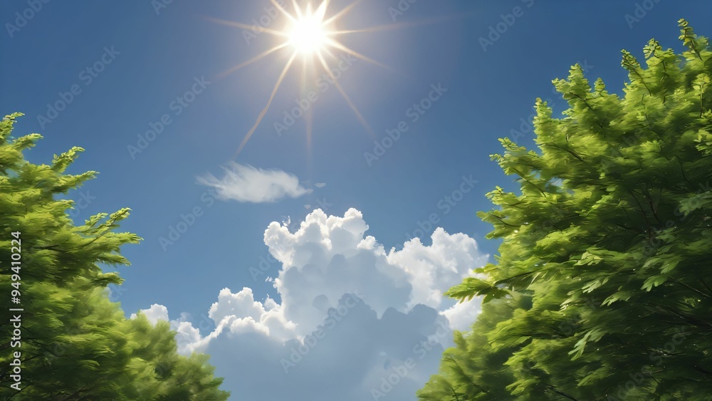 Obraz premium 夏空と入道雲