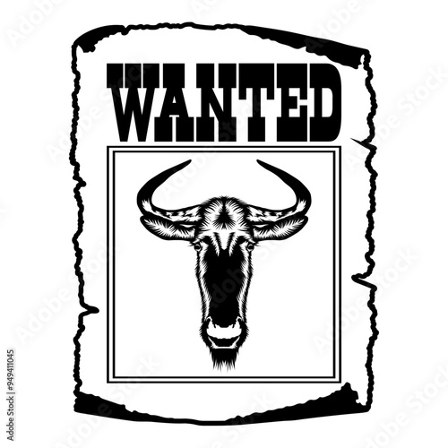 Wildebeest Wanted Poster