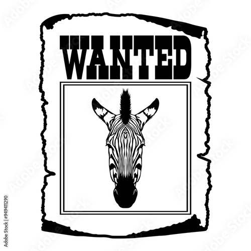 Zebra Wanted Poster