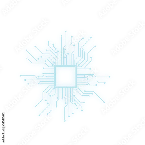 Circuit board glow effect