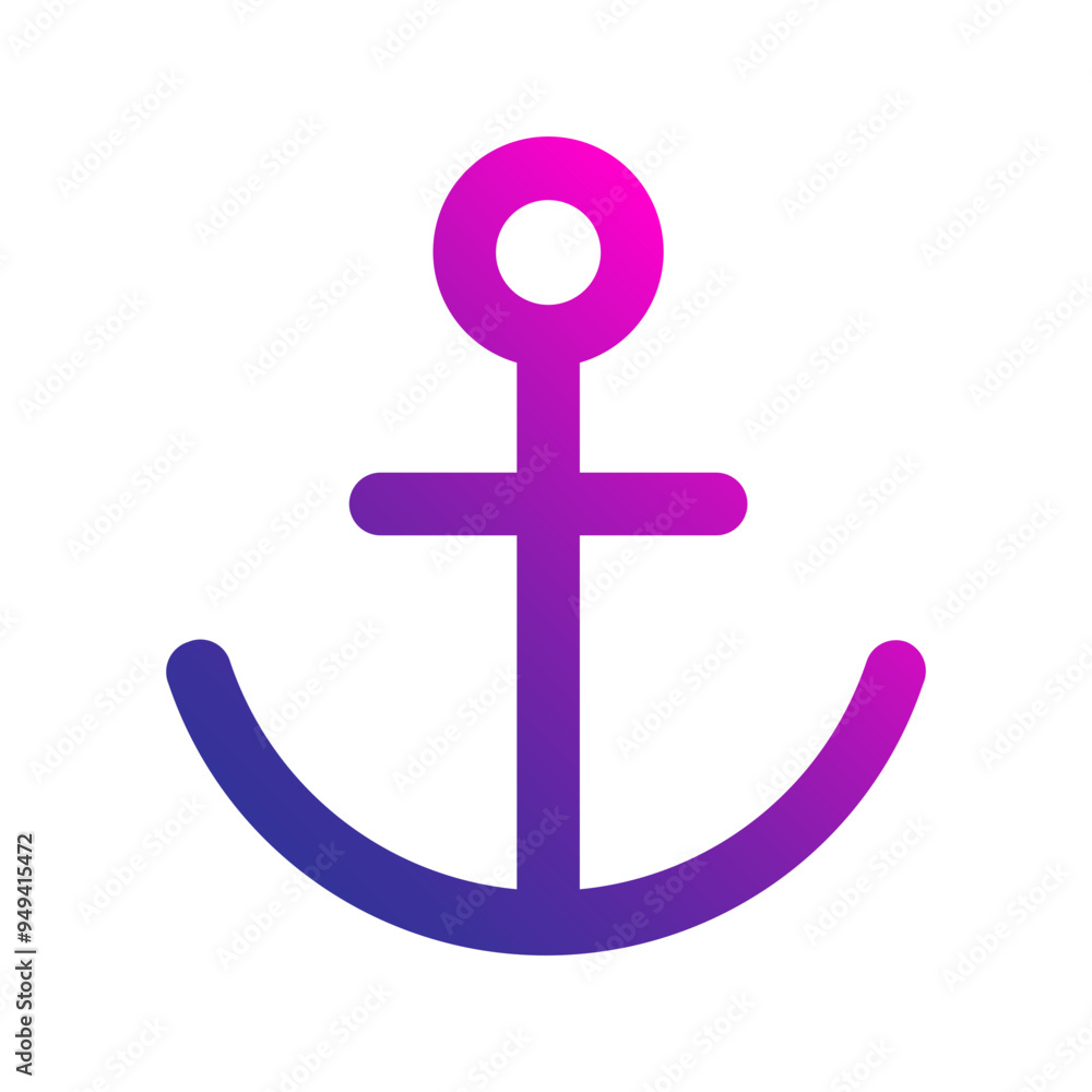 anchor gradient icon anchor gradient icon
