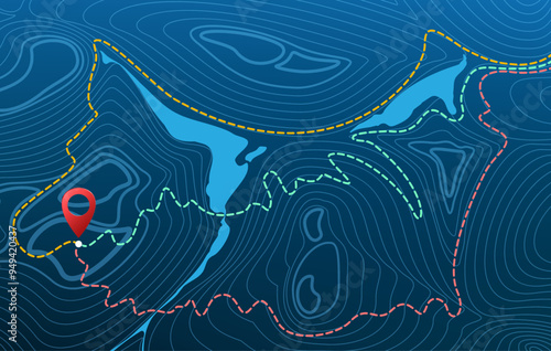 Geographic line relief