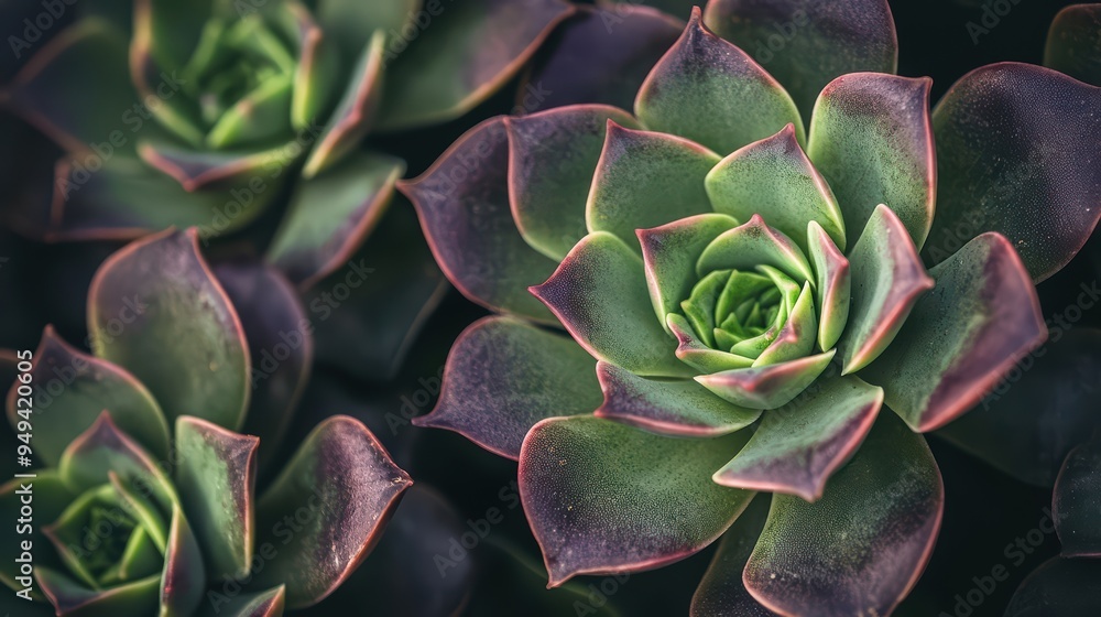 Green Succulent Close-Up Wallpaper. Green Succulent Close-Up Wallpaper.