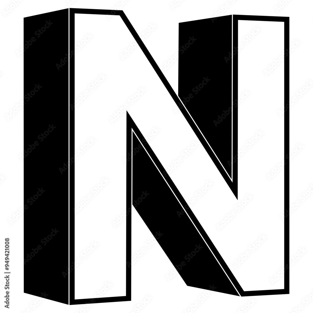 3D Letter N 3D Letter N