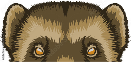 Wolverine Face Peeking Color