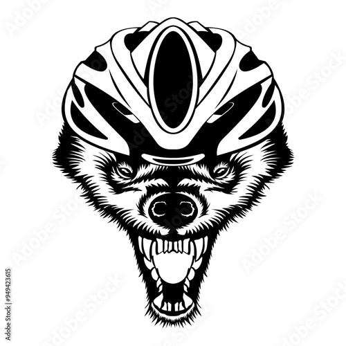 Wolverine In Bike Helmet