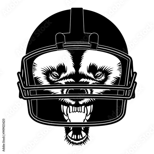 Wolverine In Football Helmet