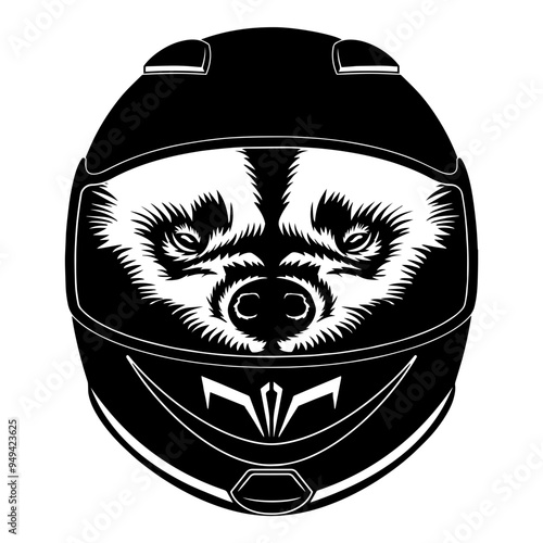 Wolverine In Motorcycle Helmet