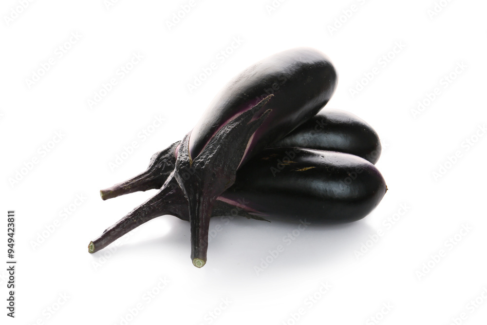 custom made wallpaper toronto digitalripe eggplant fruits isolated on a white background