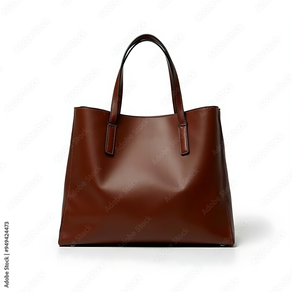 Brown leather bag isolated on white background Brown leather bag isolated on white background