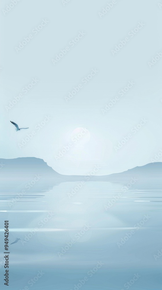 Fototapeta premium Abstract light blue background wallpaper template