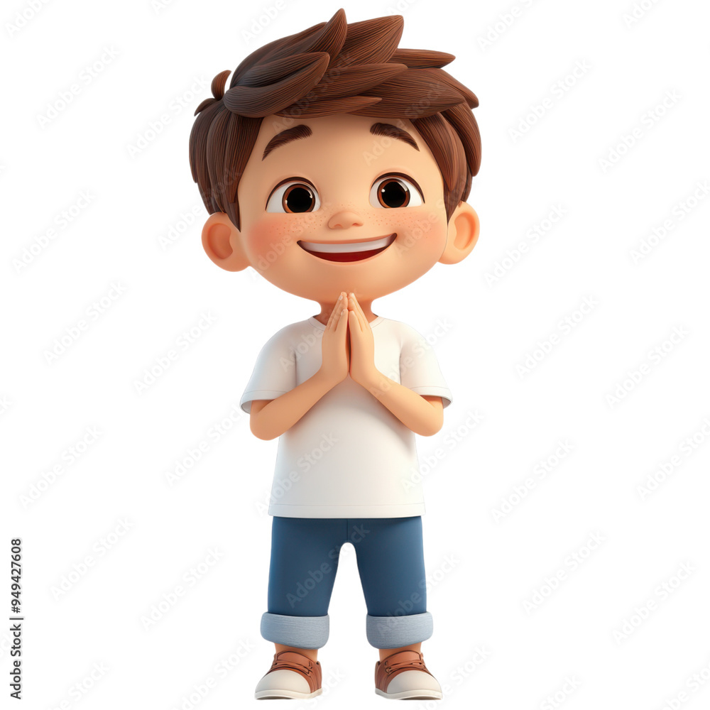 Smiling Child with Hands in Prayer Pose
Smiling Child with Hands in Prayer Pose