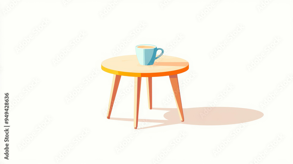This vibrant cartoon image of a table features a sleek design and playful textures, making it perfect for modern aesthetics. This vibrant cartoon image of a table features a sleek design and playful textures, making it perfect for modern aesthetics.