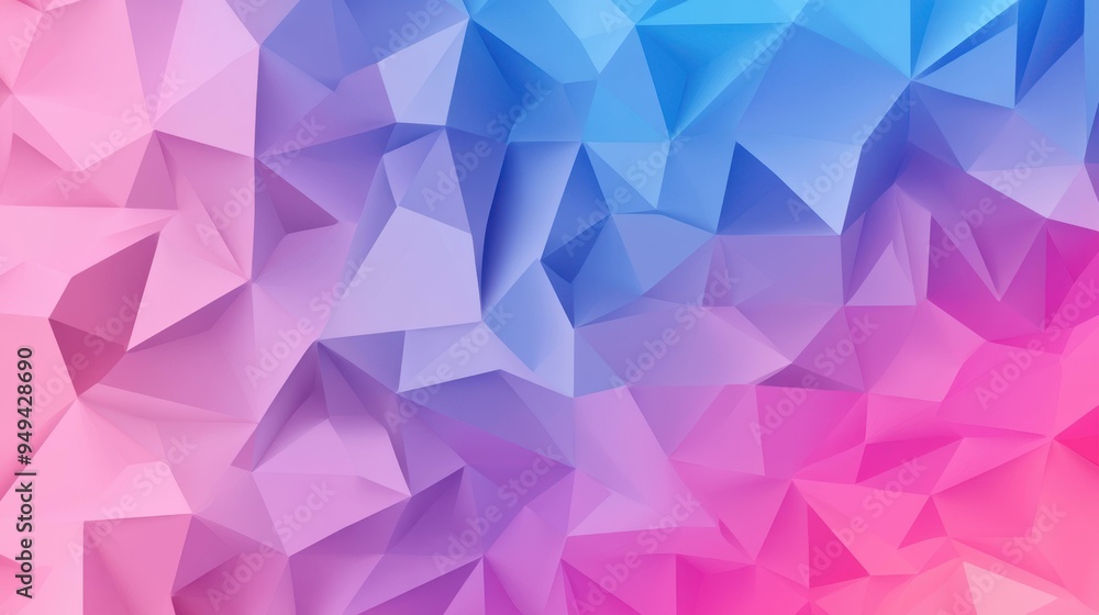 Obraz premium Vibrant lowpoly geometric background in a modern cartoon style, perfect for creative projects and designs.
