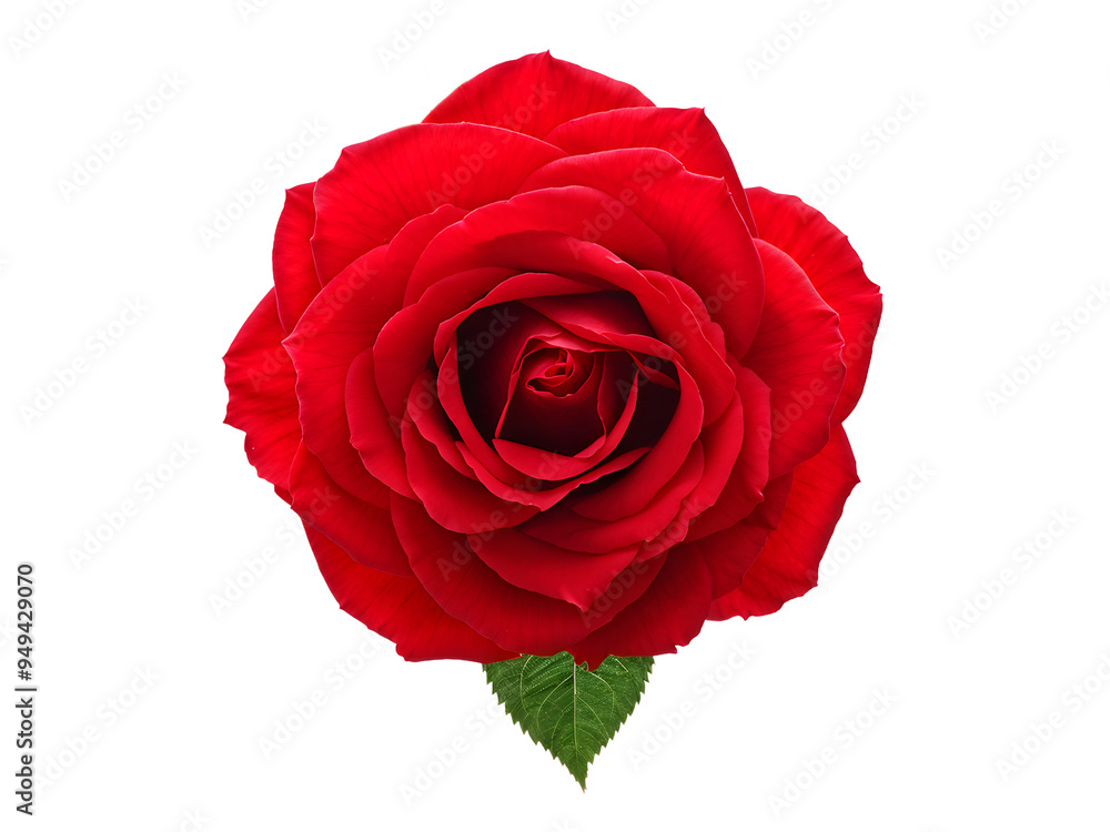 Dark red rose with green leaves isolated on transparent background
Dark red rose with green leaves isolated on transparent background