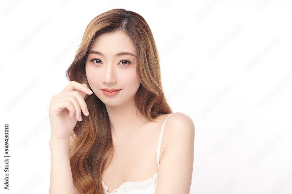 Beautiful young asian woman with clean fresh skin on white background, Face care, Facial treatment, Cosmetology, beauty and spa, Asian women portrait. Beautiful young asian woman with clean fresh skin on white background, Face care, Facial treatment, Cosmetology, beauty and spa, Asian women portrait.