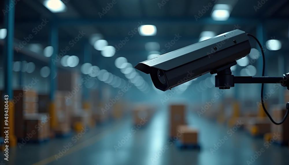 Security Camera in a Warehouse Security Camera in a Warehouse