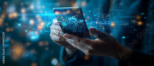digital wallet interface design showcasing loyalty points rewards and value added financial services  Concept image highlighting the advancements in mobile banking and cashless payment solutions
