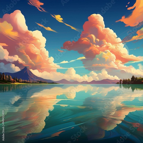 sunset over the sea