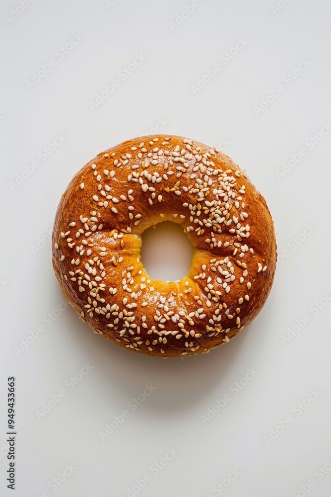 Sesame bagel with sesame seeds Sesame bagel with sesame seeds