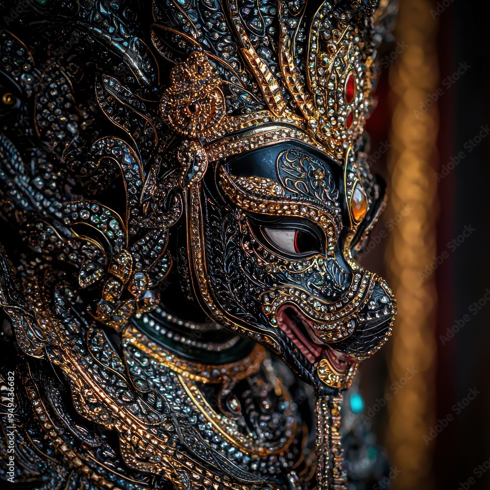 Fototapeta premium Intricate Ornate Ornamental Gargoyle Sculpture Close Up