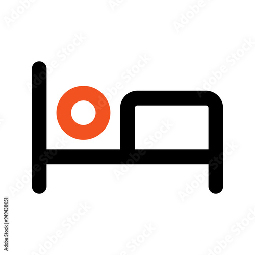 accommodation outline color icon