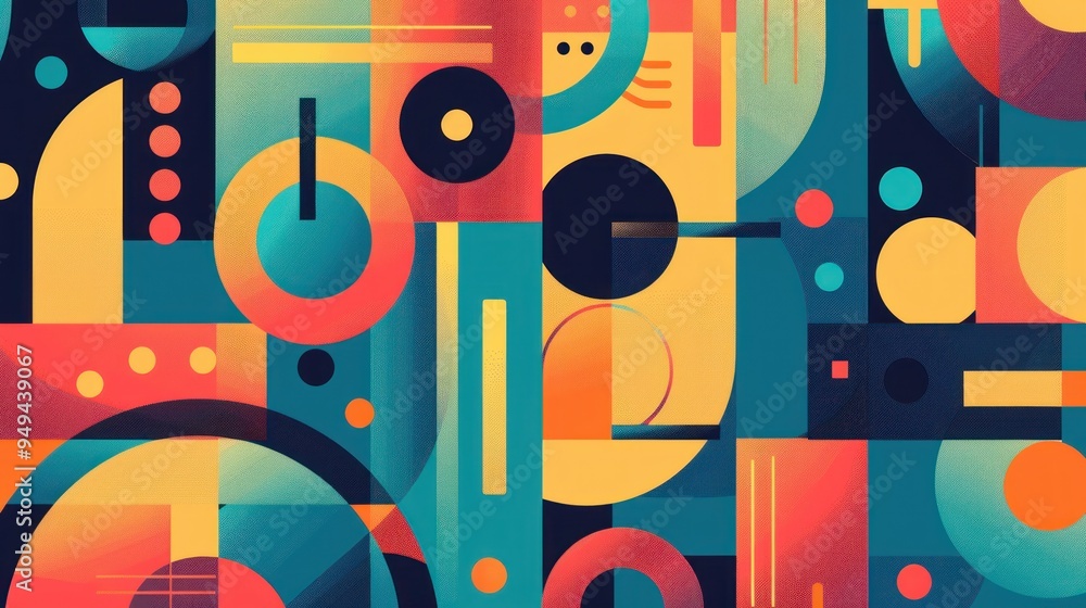 Abstract Poster geometric background. AI generated images Abstract Poster geometric background. AI generated images