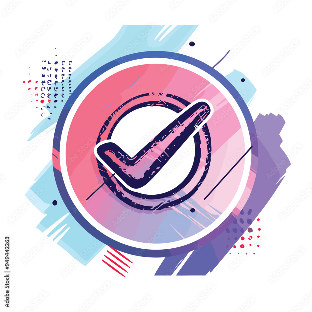 Fototapeta premium Profile verification icon. Approved check mark vector icon. Approve stamp or medal. Collection premium quality badges, Tick and Verification Icon Set.
