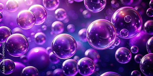 Wallpaper Mural Vibrant purple bubbles floating in a dreamy background, representing creativity, magic, and joy Torontodigital.ca