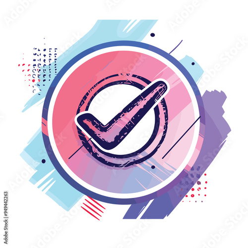 Profile verification icon. Approved check mark vector icon. Approve stamp or medal. Collection premium quality badges, Tick and Verification Icon Set. 