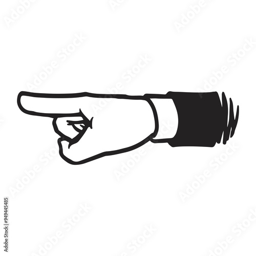 Pointing Hand Direction Sig...