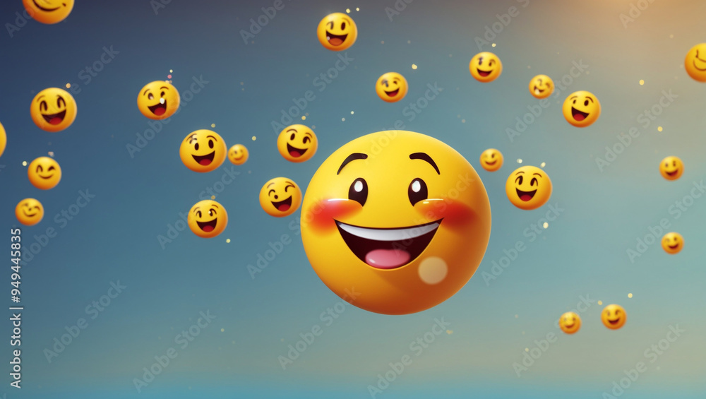 Naklejka premium smiley faces emojy