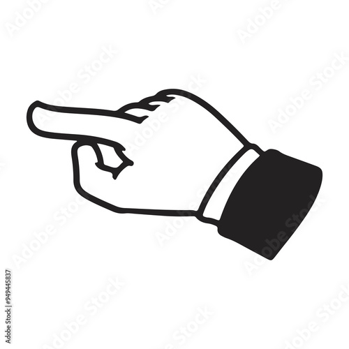 Pointing Hand Direction Sig...