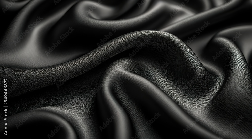 A black fabric with a shiny surface A black fabric with a shiny surface