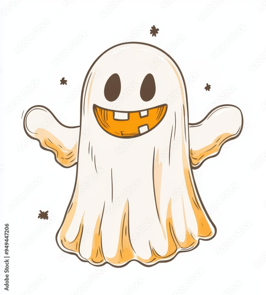 Obraz premium Halloween characters white background