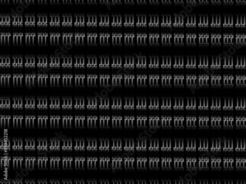 Black metal texture steel background. Perforated metal sheet.