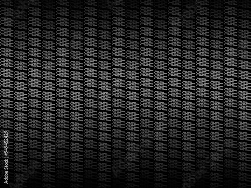 Black metal texture steel background. Perforated metal sheet.